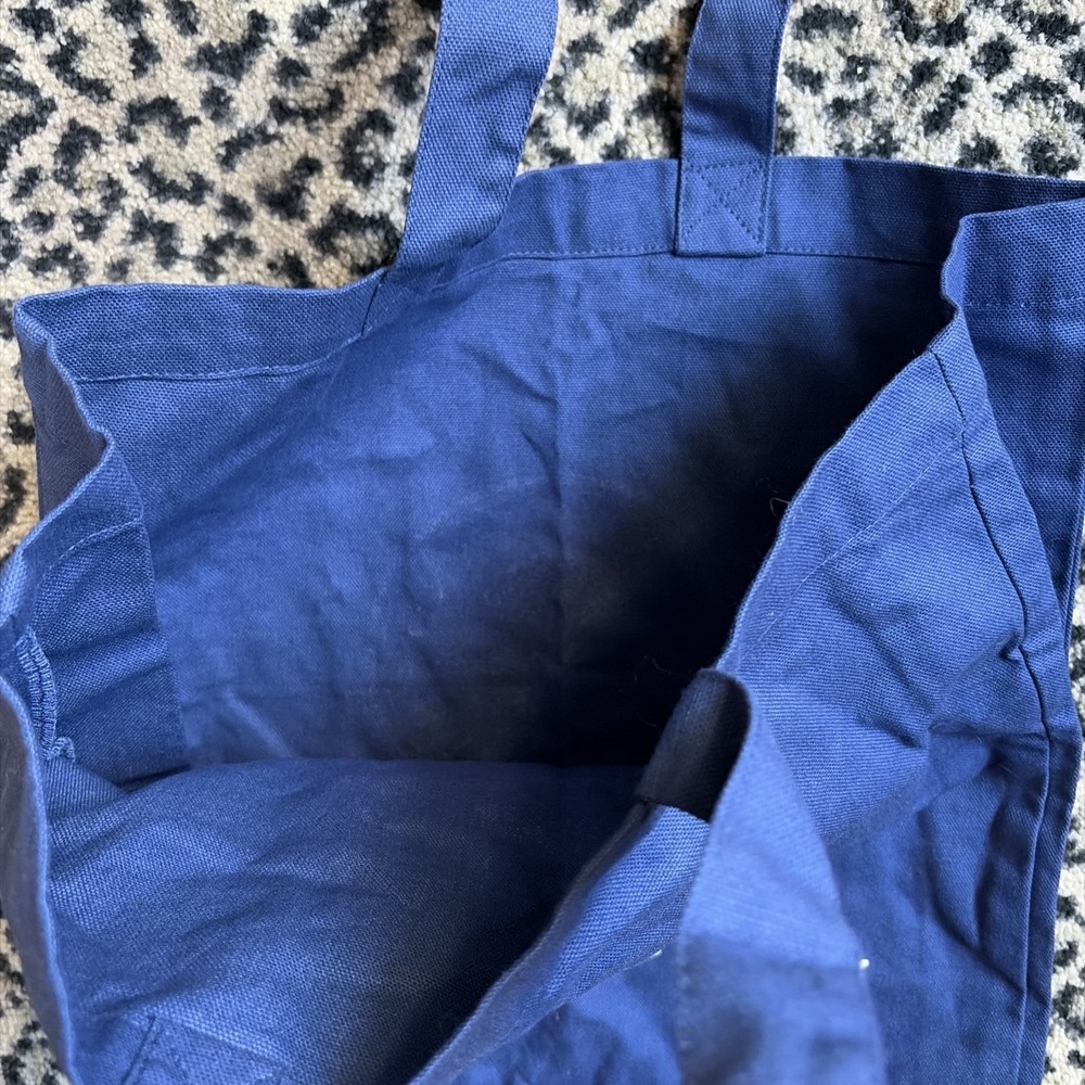 Neal's Yard Remedies Organic Reuseable Cotton Tote Bag In Navy Blue View 4
